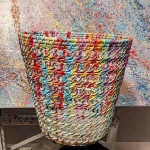 Multicolor Woven Basket